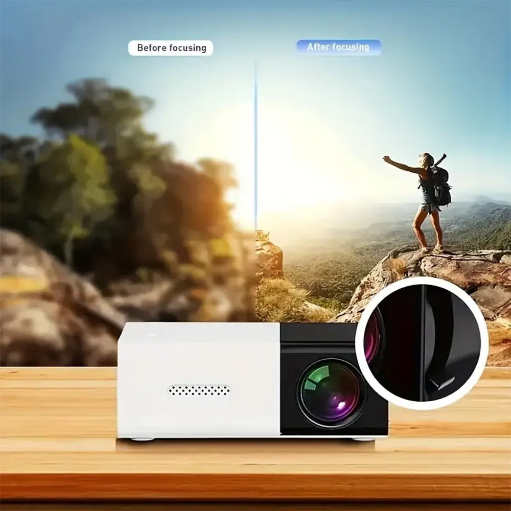 Portable Mini Projector for Home Cinema – HD Compact Movie Projector with USB/SD/AV/HDMI Support for Indoor Movies, Office, Parties & Kids Gifts-1
