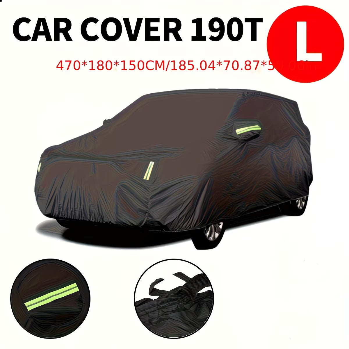 Heavy Duty Universal Car Cover – All-Weather Outdoor Protection from Rain, Snow & UV-3