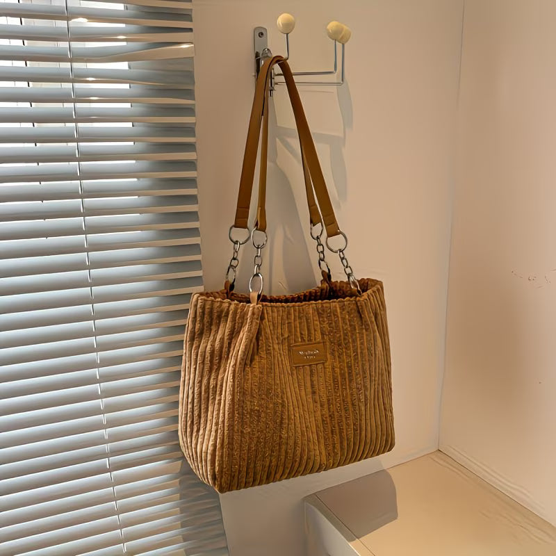 Women’s Velvet Shoulder Bag – Zipper Closure, Fixed Strap, Elegant Gift Handbag-8