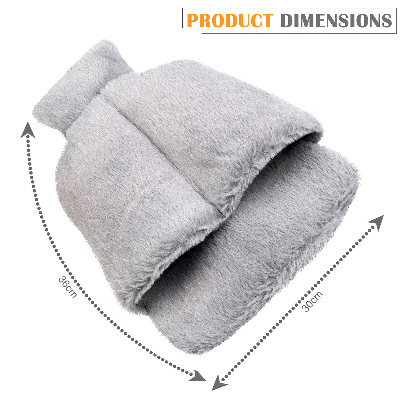 Hot Water Bottle Foot Warmer Slippers 2L – Plush Covered Heated Feet Warmer for Winter Comfort-2