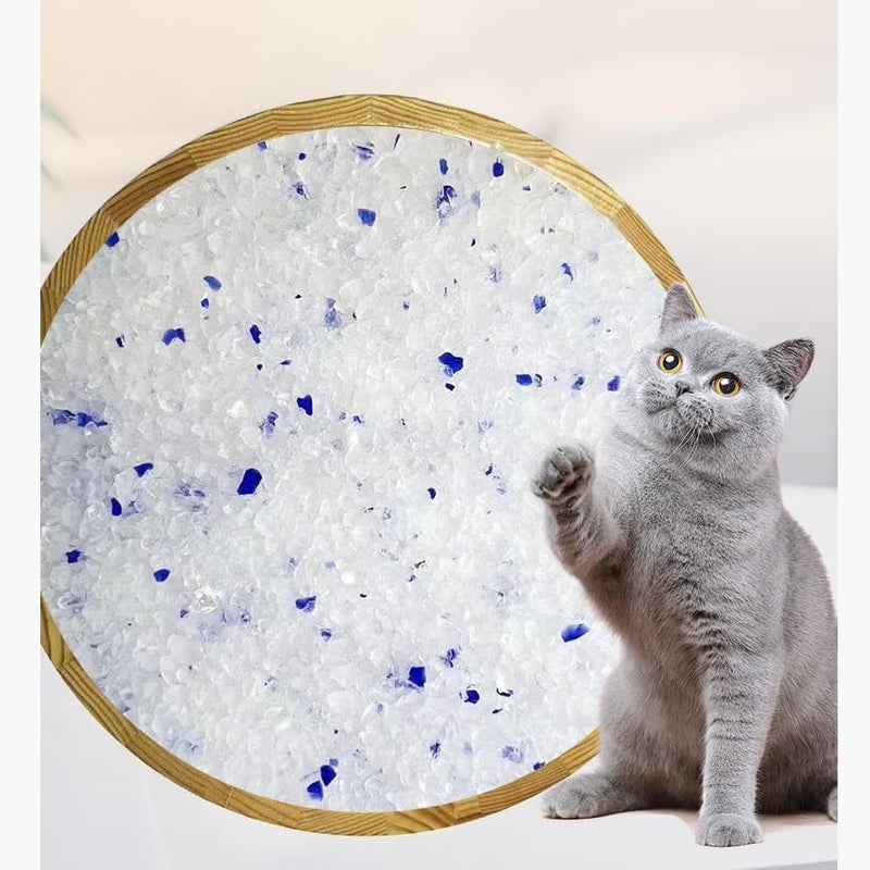 Natural Silica Cat Litter Crystals 3.8L Ultra Absorbent Dust Free Cat Litter with Strong Odour Control-3