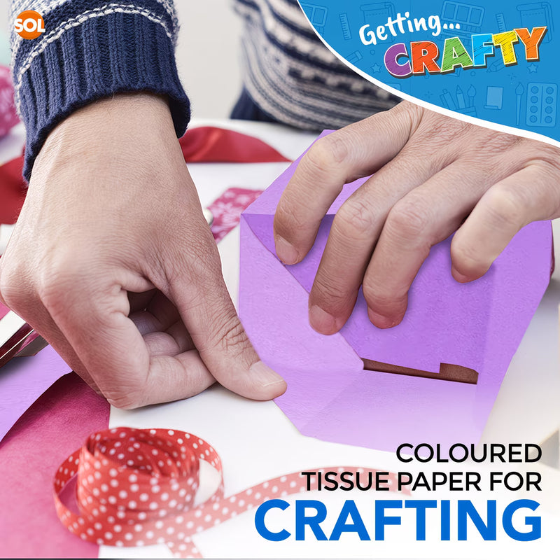 48/96 Pack Coloured Tissue Paper Sheets – 20 Assorted Colours Gift Wrap & Craft Paper 50×35cm-7