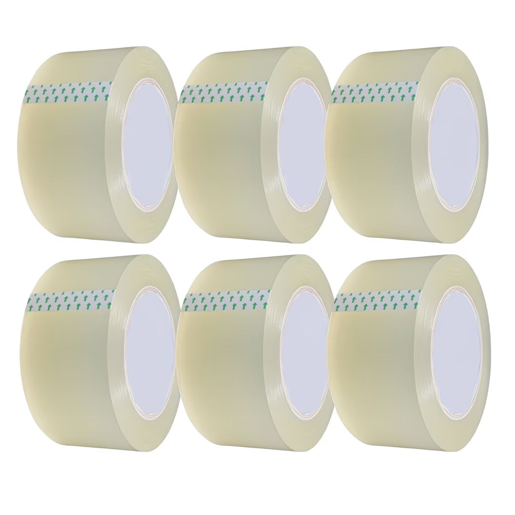 6 Pack Heavy Duty Packaging Tape 48mm x 66m – Strong Clear Self-Adhesive Parcel & Moving Box Tape-1
