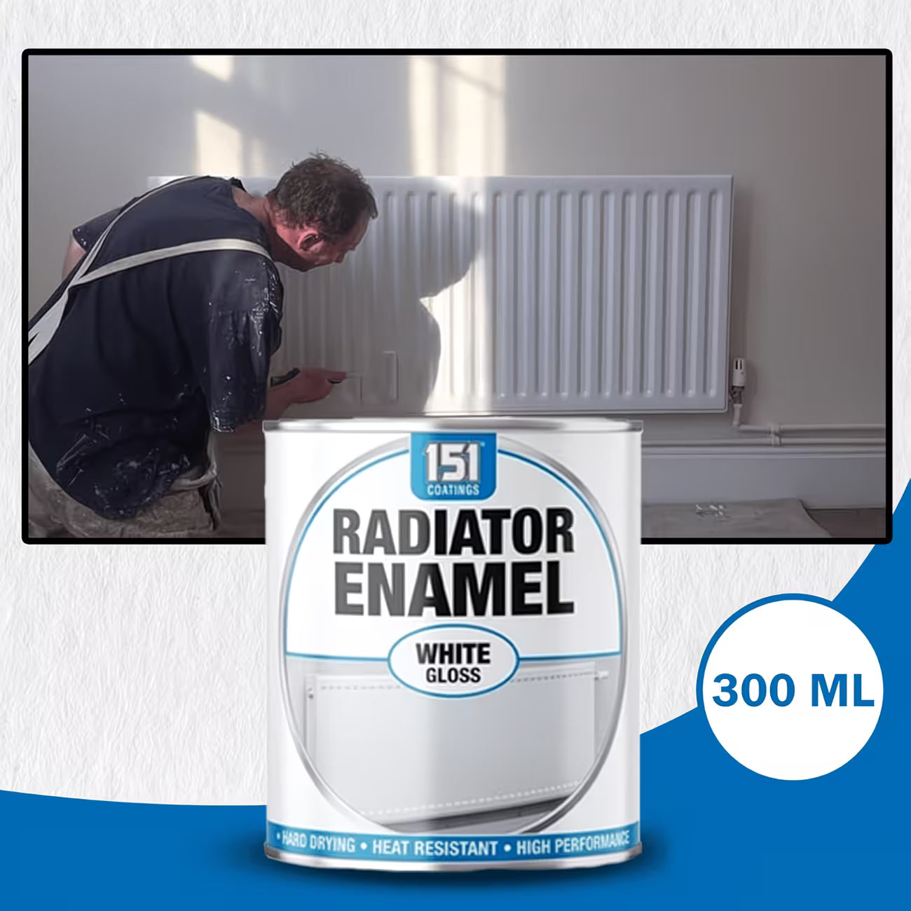 151 Radiator Enamel White Gloss Varnish 300ml – Heat Resistant High-Gloss Paint for Radiators &amp; Metal-6