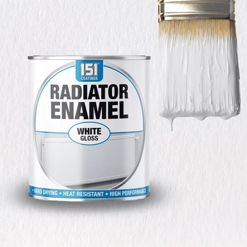 151 Radiator Enamel White Gloss Varnish 300ml – Heat Resistant High-Gloss Paint for Radiators &amp; Metal-3