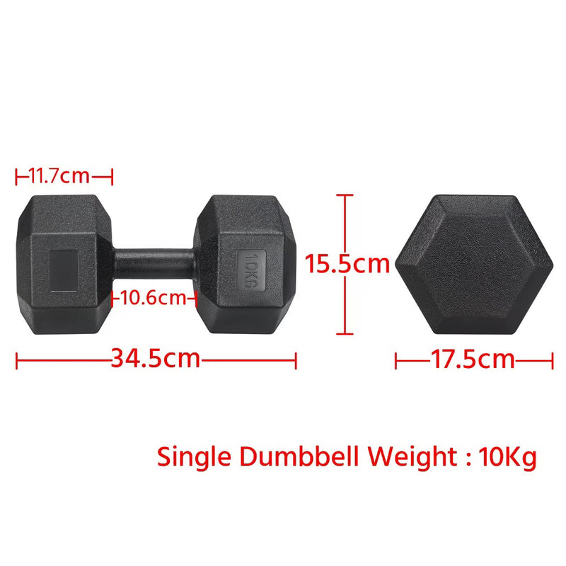Costoffs Hex Dumbbells Set (Pair) – Non-Slip Home Gym Weights for Strength Training Men & Women-13