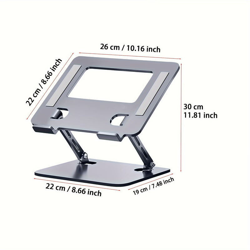 Adjustable Foldable Laptop Stand Portable Ergonomic Riser for 10-15.6 Inch Laptops Ventilated Cooling-2