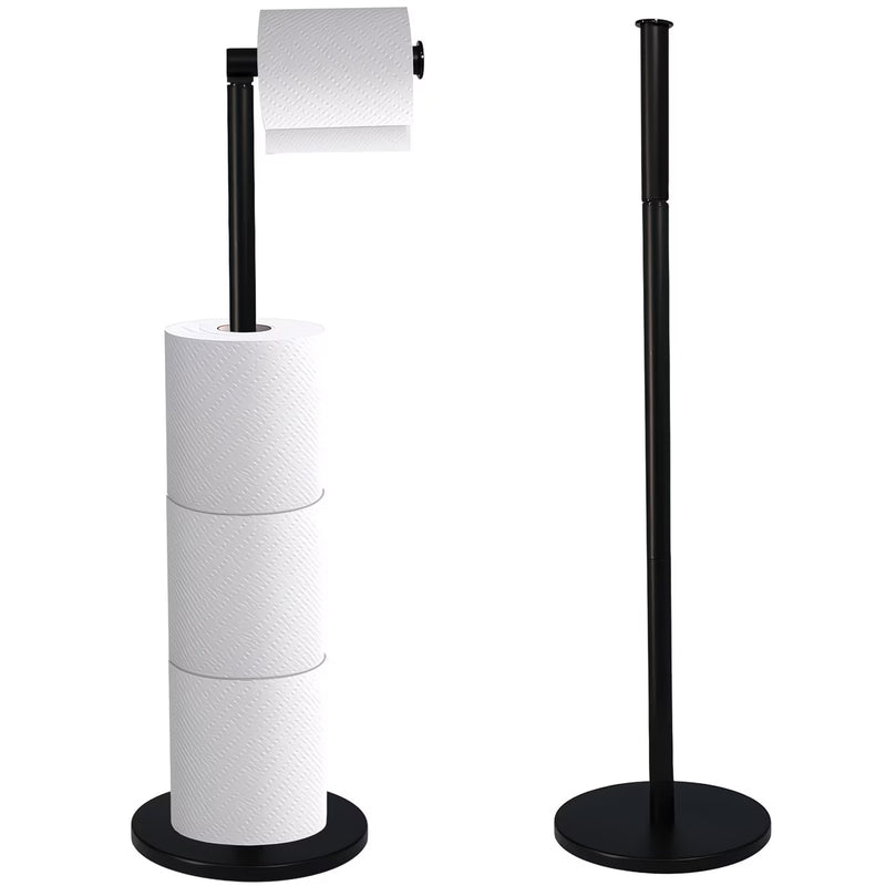 Free Standing Toilet Roll Holder with Storage – 2-in-1 Stainless Steel Toilet Paper Stand-12
