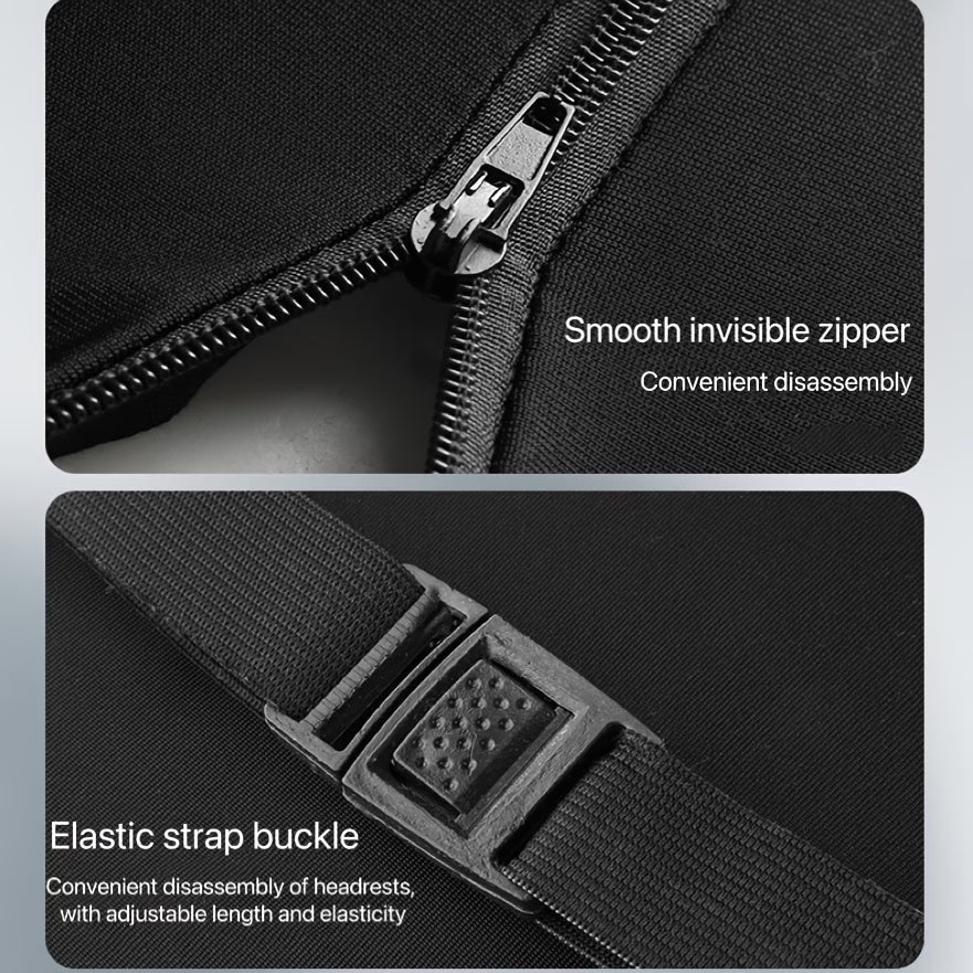 Car Headrest and Lumbar Cushion Set Ergonomic Neck and Back Support Pillow for Driving Comfort-6