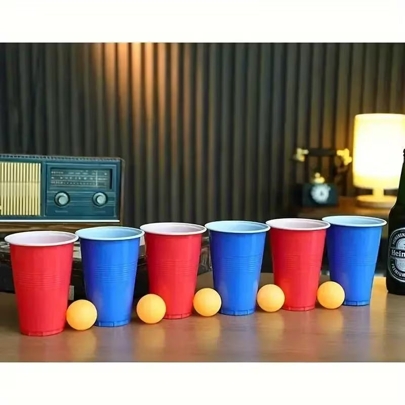 24pcs Beer Pong Game Set with Cups & Ping Pong Balls Party Drinking Game Kit-4