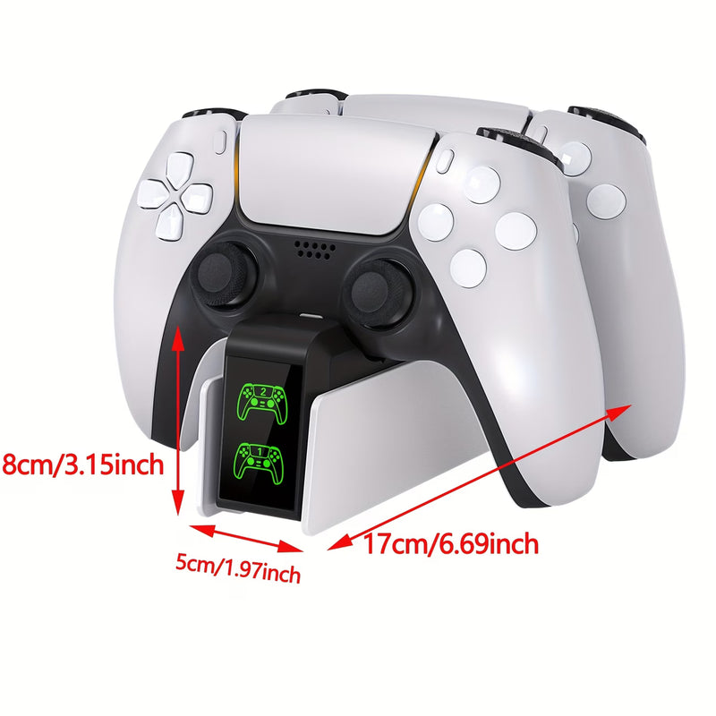 PS5 Dual Controller Charging Dock for DualSense & Edge LED Indicator Dual Stand Charger Station-8