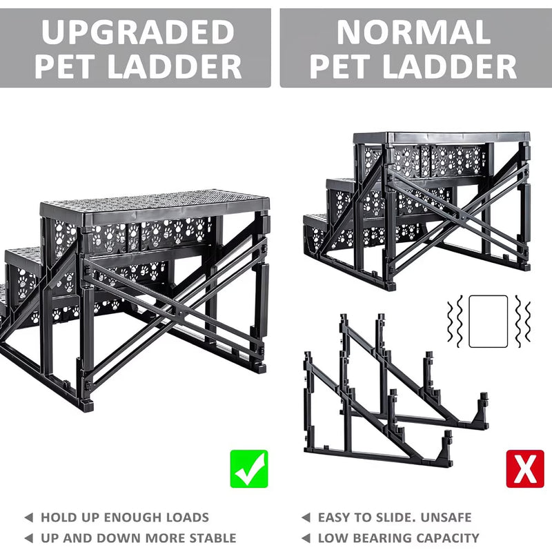 3-Step Dog Stairs for Bed – Non-Slip Pet Steps with Washable Plush Cover, Pet Ladder for Dogs & Cats-10