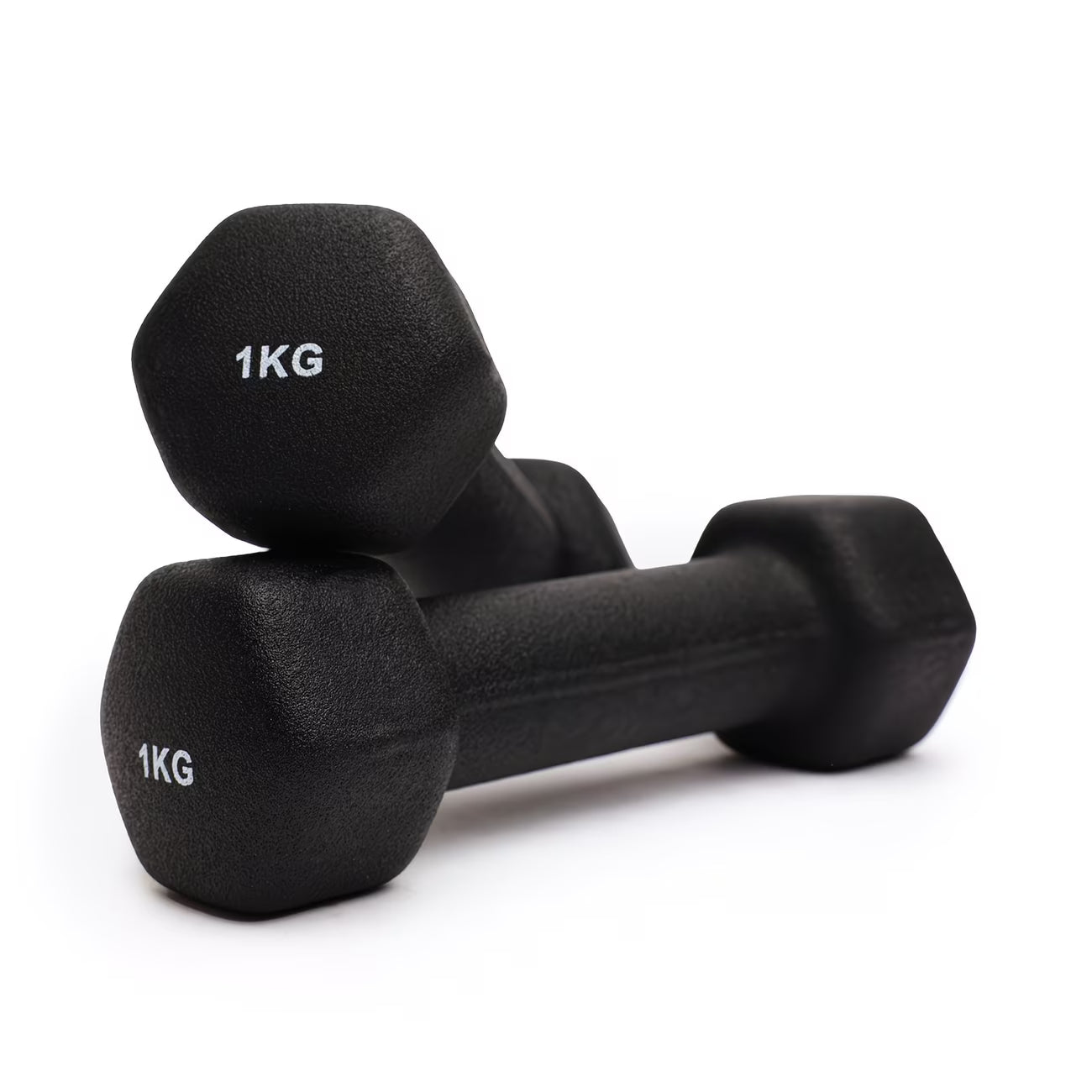 1kg Neoprene Hex Dumbbells Set (2pcs) – Non-Slip Easy Grip Hand Weights for Home Gym Strength Training