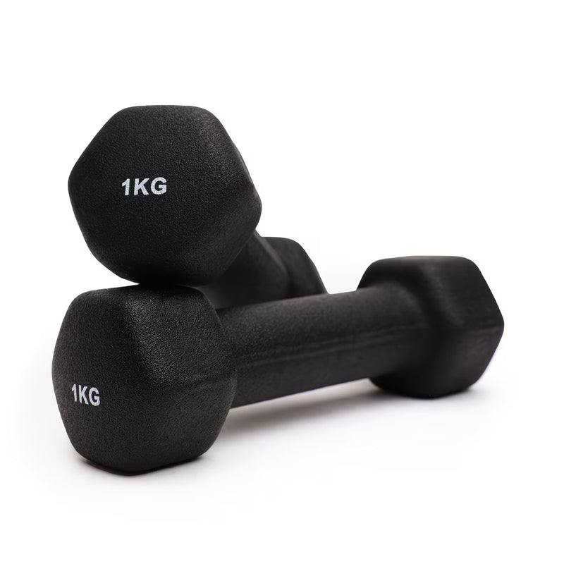 1kg Neoprene Hex Dumbbells Set (2pcs) – Non-Slip Easy Grip Hand Weights for Home Gym Strength Training-1