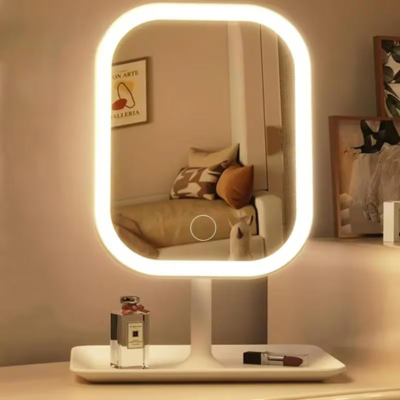 LED Makeup Mirror with Lights Foldable Touch Control Vanity Mirror 3 Light Modes-4