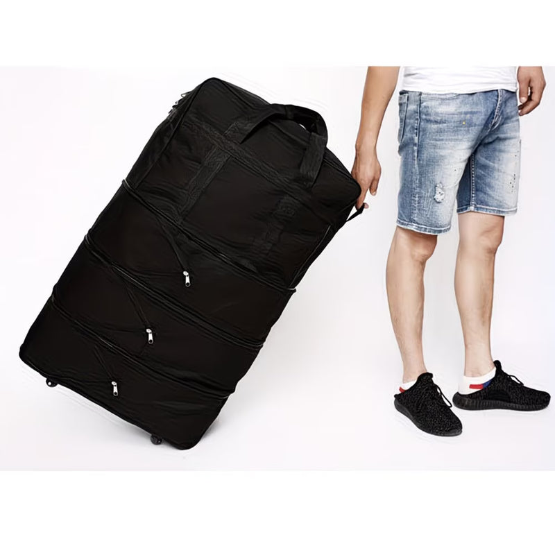 42” Expandable Lightweight Suitcase with Wheels – Large Foldable Travel Luggage, Oxford Fabric-4