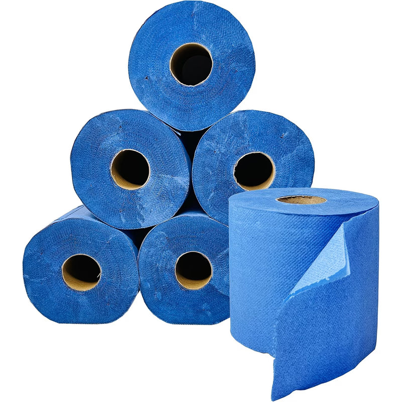 6 Pack Blue Centrefeed Rolls – 2 Ply Embossed Paper Towels for Commercial & Kitchen Cleaning-8