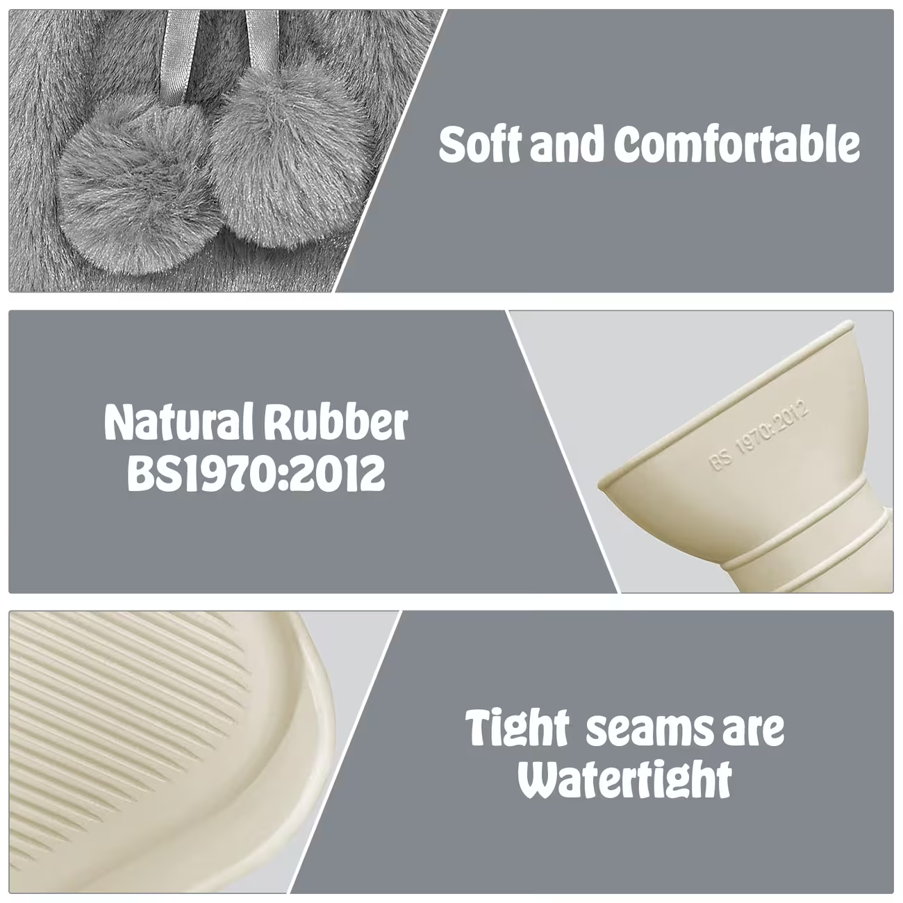 Extra Long Hot Water Bottle 2L (72cm) with Soft Plush Cover – Full Body Heat Wrap for Back, Neck & Pain Relief-4