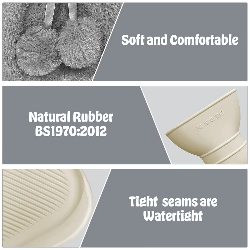 Extra Long Hot Water Bottle 2L (72cm) with Soft Plush Cover – Full Body Heat Wrap for Back, Neck & Pain Relief-4