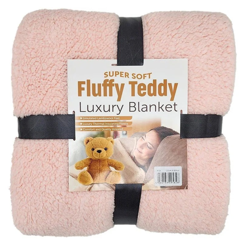 Ultra Soft Teddy Fleece Blanket – Warm Lightweight Throw for Sofa & Bed | Cozy Plush Winter Blanket in Multiple Colours & Sizes-1