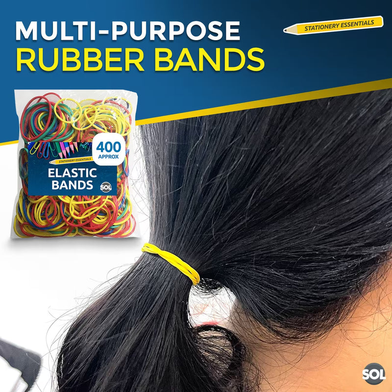 Assorted Rubber Bands 400pcs – Strong Elastic Bands for Office, School, Crafts & Packaging-7