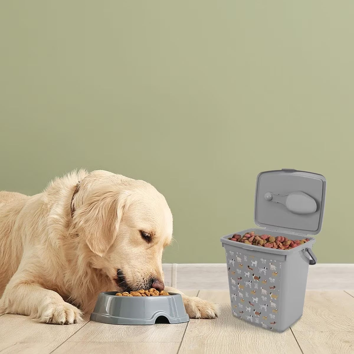 Pet Treat And Food Storage Container 6L Large Capacity Dry Food Box With Lid For Dog Cat Treats Kitchen Organisation Home Use.