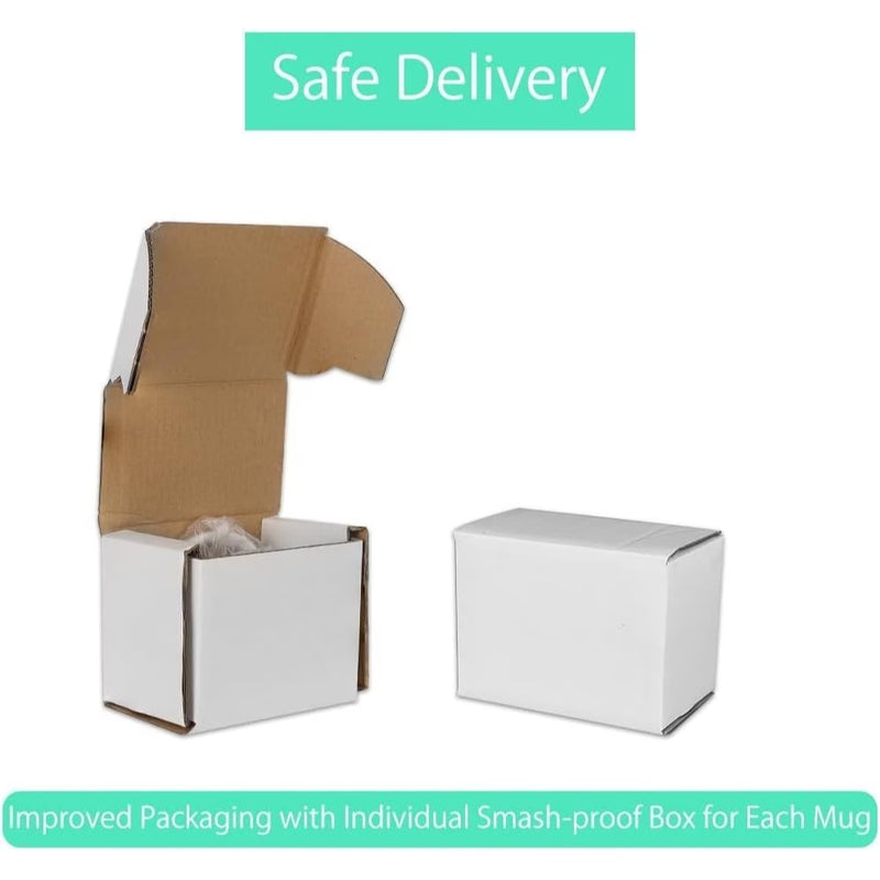 36 x Sublimation Mugs 11oz White Handle Coated Heat Press Cups + 36 Smash Boxes-4