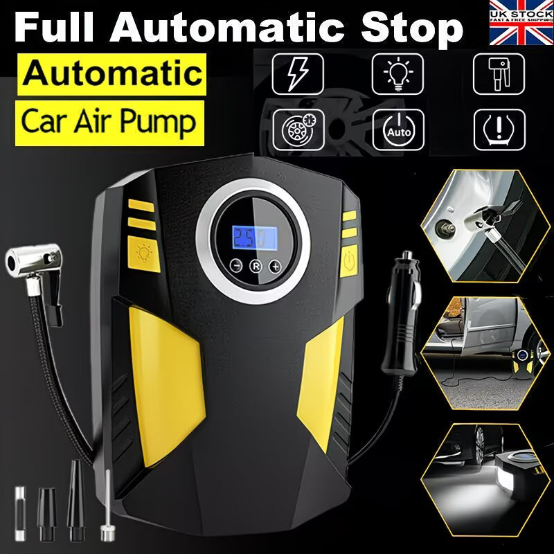 Digital Tyre Inflator 150PSI Portable Electric Air Compressor with LCD & LED Light-9