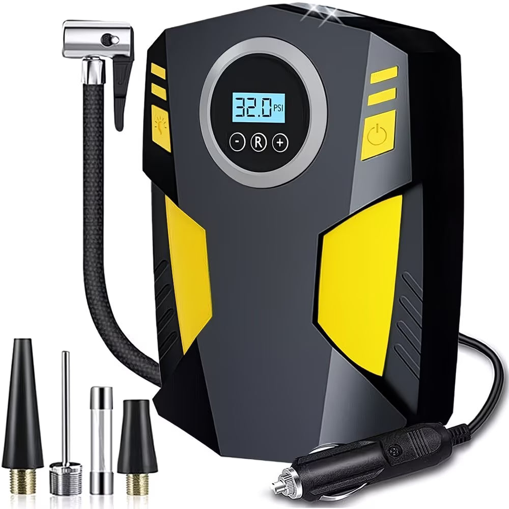 Digital Tyre Inflator 150PSI Portable Electric Air Compressor with LCD & LED Light-10