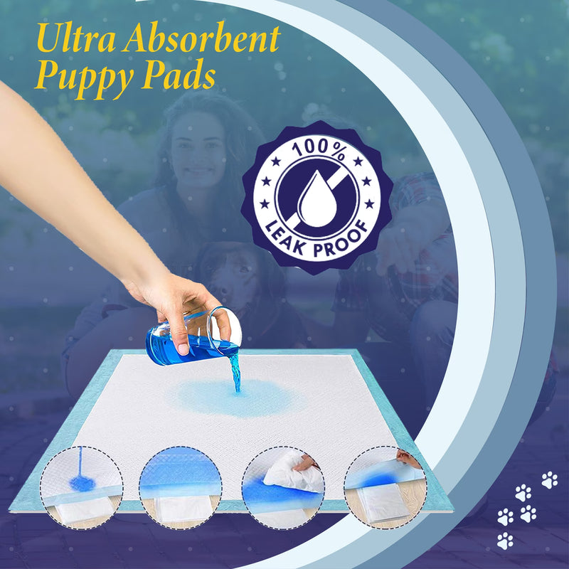 Puppy Pads Large Size Super Absorbent Puppy Training Pads Anti Slip Dog training pads - No Leaking Quick Dry Dog Pads-3