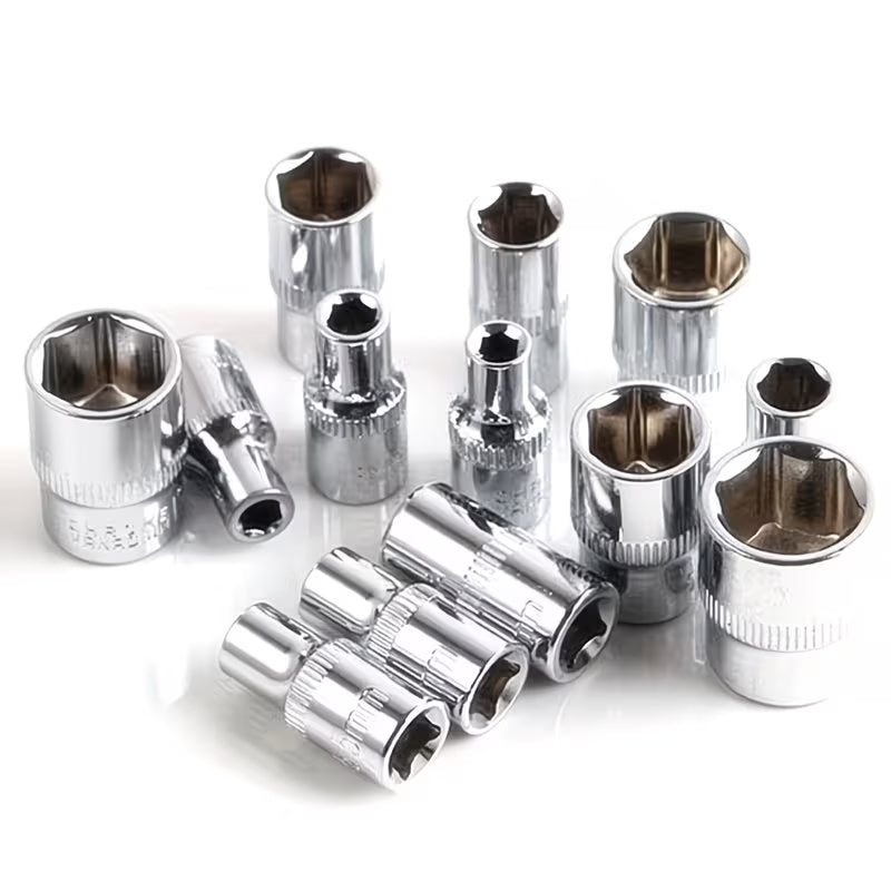 45pcs Socket Wrench Tool Set 1/4 Inch Drive – Stainless Steel Car & Motorcycle Repair Kit with Ratchet & Storage Case-7