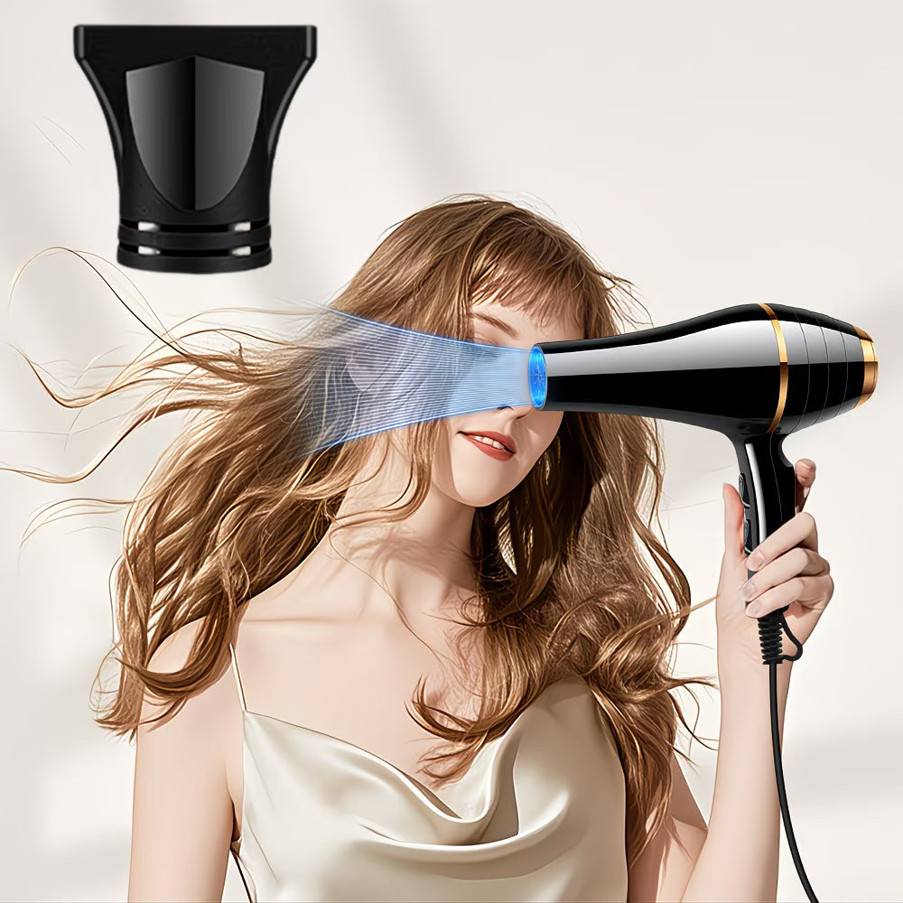 1800W Negative Ion Hair Dryer with Precise Heat Control & Detachable Nozzle – Quiet UK Plug Hairdryer (Black)-10