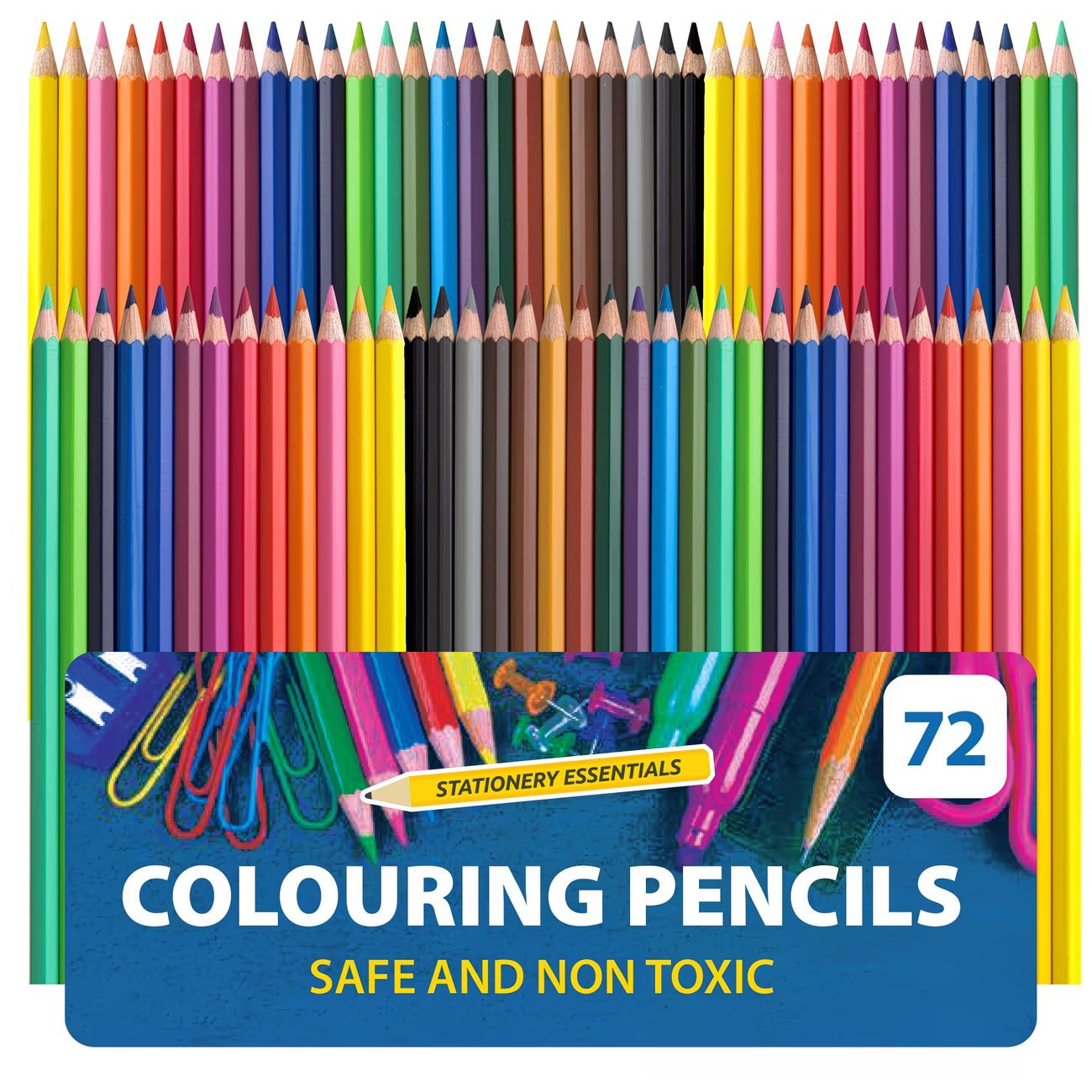 72 Pack Colouring Pencils Set – Break-Resistant Artist Colour Pencils for Adults & Kids