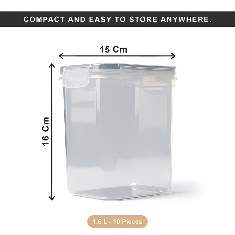 Airtight Food Storage Containers Set of 10 – BPA-Free Leakproof 4-Way Lock Lids for Dry Food-2