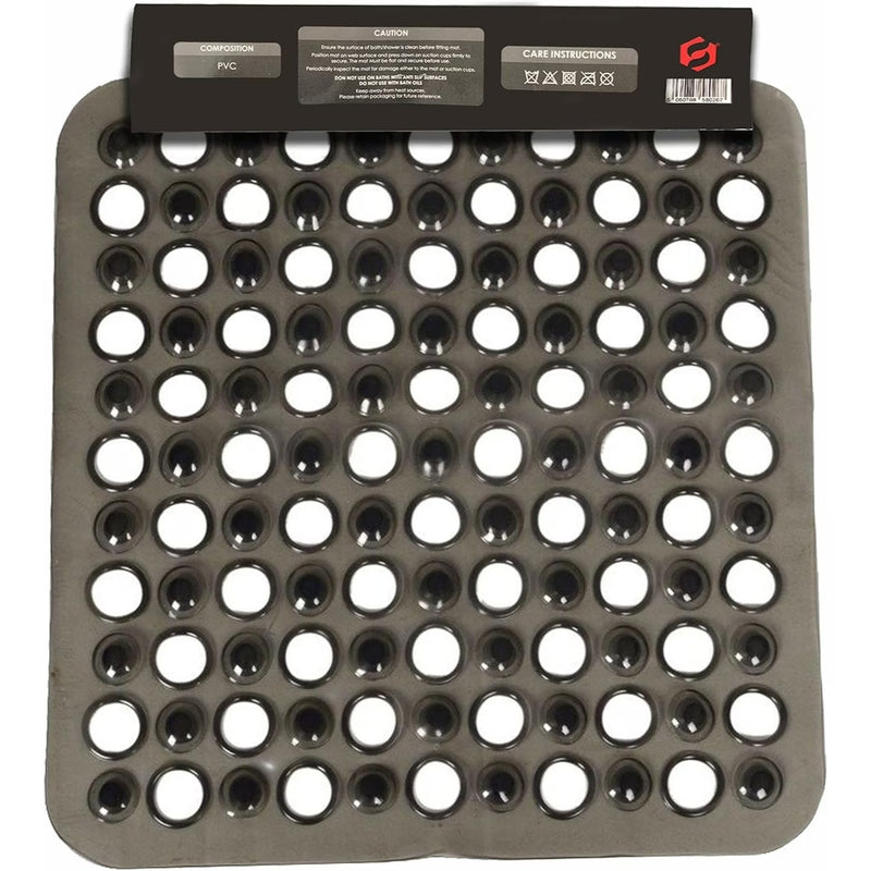 Square Anti-Slip Shower Mat with Suction Cups – Non-Slip Bath Mat for Walk-In Shower Tray with Drain Holes-1