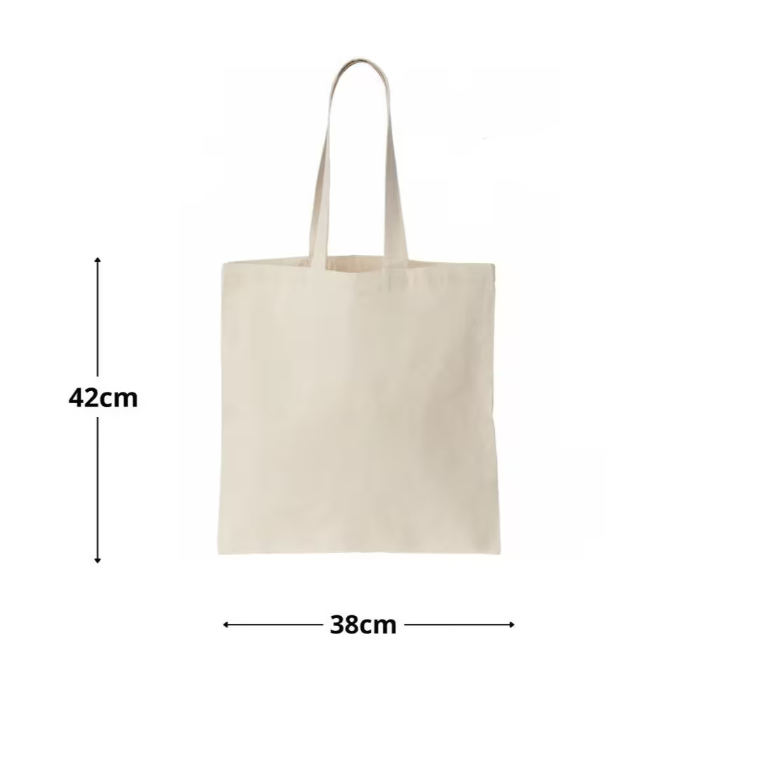20 Pack Natural Cotton Tote Bags Reusable Blank Canvas Shopping Bags for Printing Crafts Gifts-2