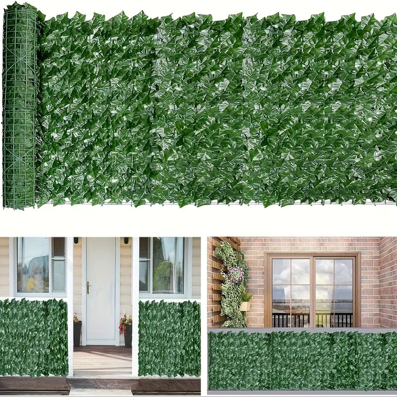 Artificial Ivy Privacy Fence Roll Faux Leaf Hedge Screen Trellis Panel for Garden Balcony Wall Decor-9