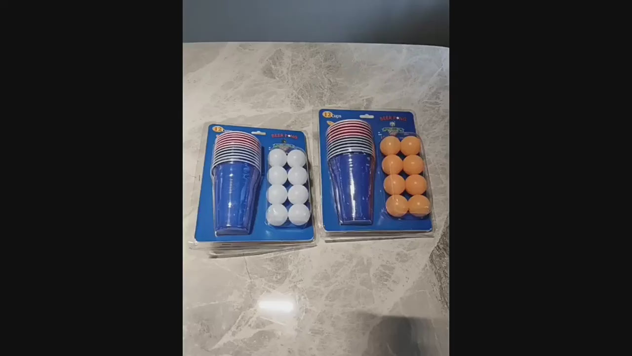 24pcs Beer Pong Game Set with Cups & Ping Pong Balls Party Drinking Game Kit-2