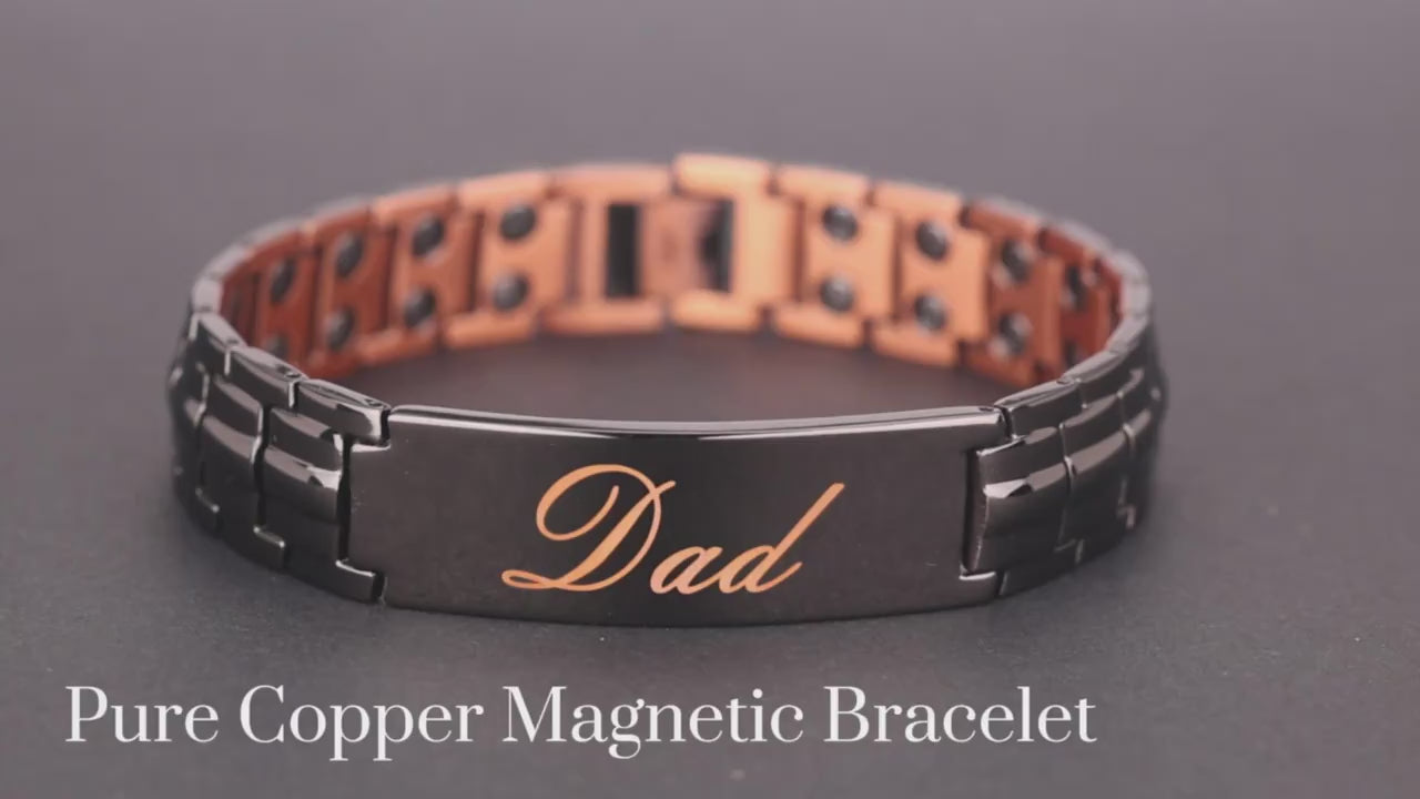 Magnetic Copper Bracelet for Men – Adjustable Copper Bangle Father’s Day Gift for Dad-2