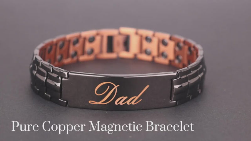 Magnetic Copper Bracelet for Men – Adjustable Copper Bangle Father’s Day Gift for Dad-2